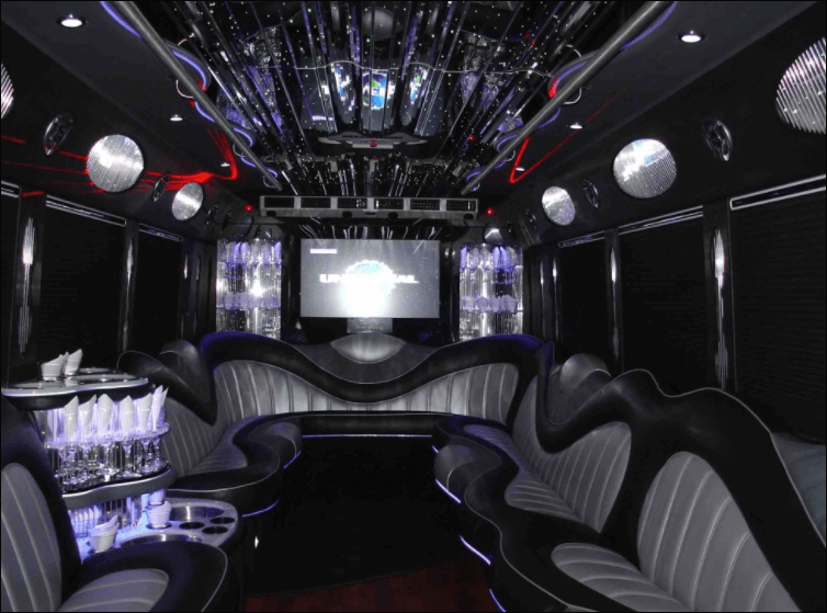 15 passenger party bus limo inside