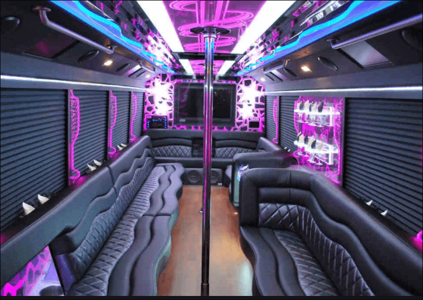 24 Passenger Party Bus Limo Inside