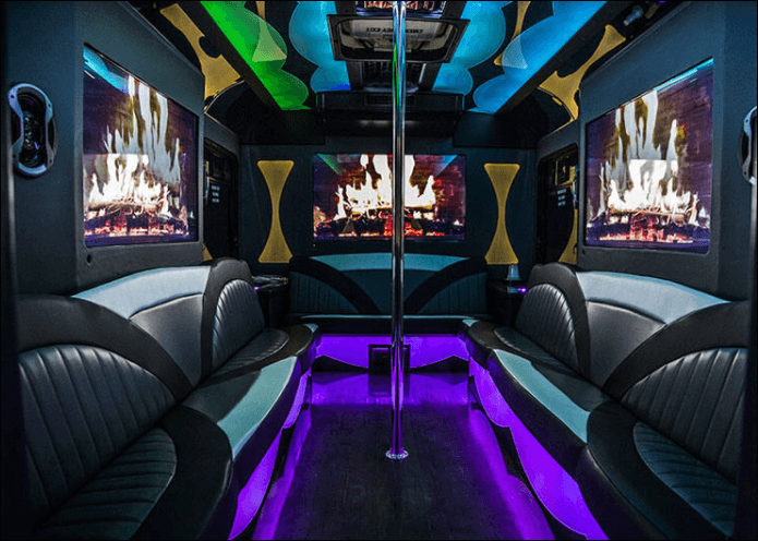 30 Passenger Party Bus Inside