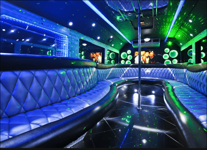 40 Passenger Party Bus Limo Interior