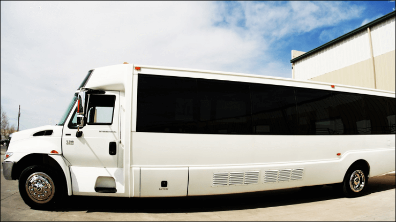 40 Passenger Party Bus Limo White