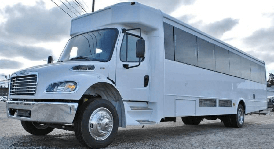 36 Passenger Party Bus Limo White