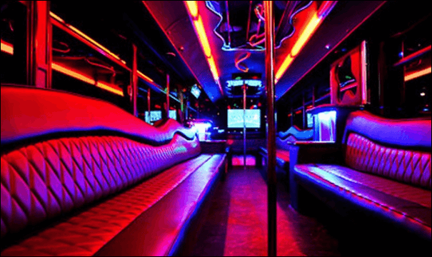 50 Passenger Party Bus Limo Interior