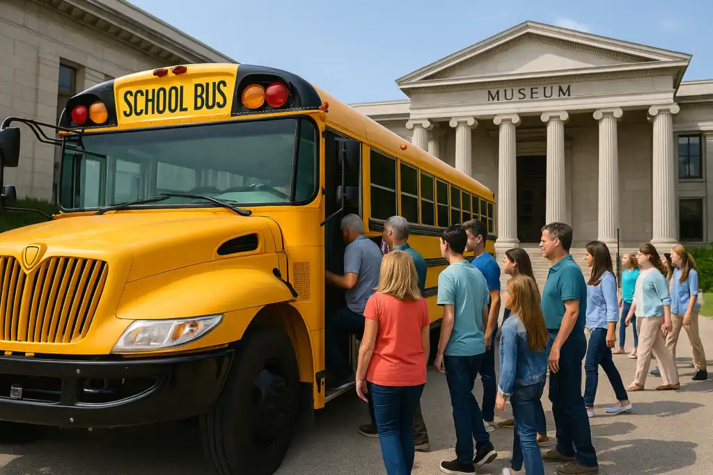 school bus at museum
